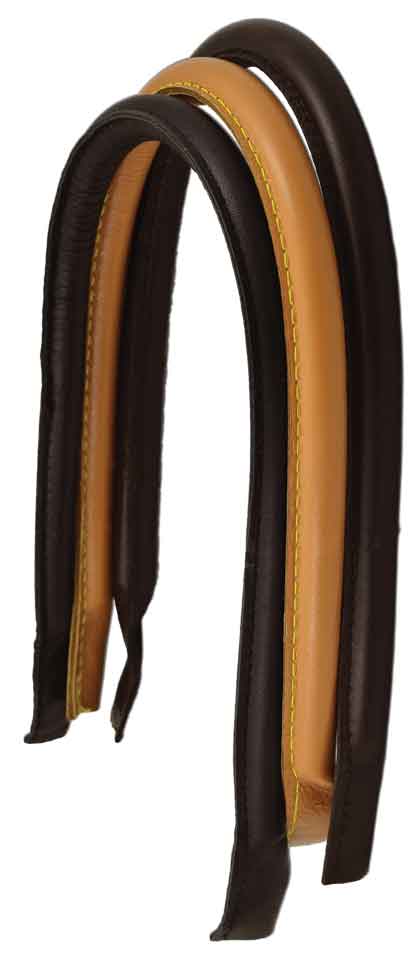 ROUND LEATHER PURSE  HANDLE PAIR