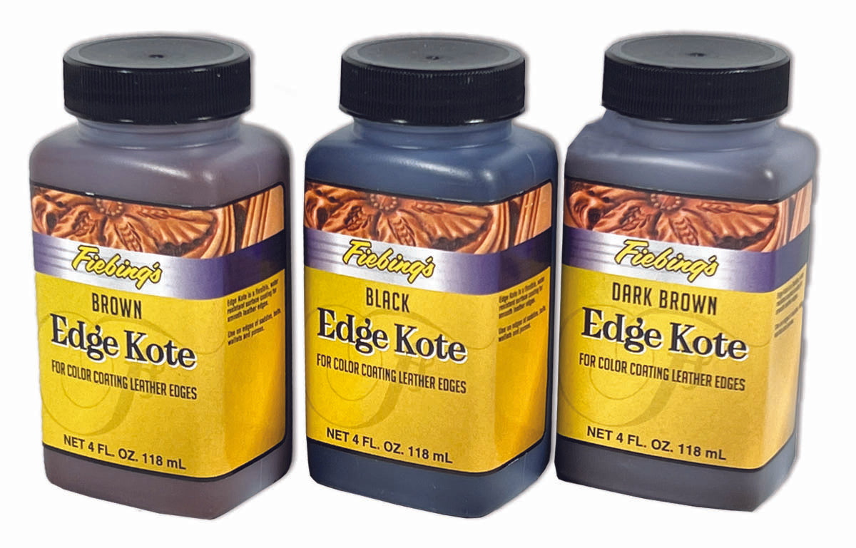 Fiebing's Dark Brown Edge Kote for Color Coating Leather Edges, 4