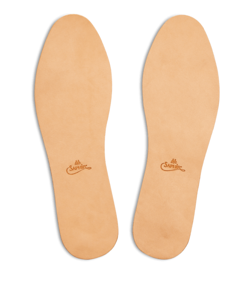 Insoles leather vegetal tanning