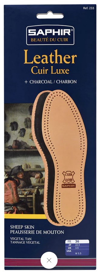 DELUXE SAPHIR INSOLE 100% SHEEP SKIN LEATHER