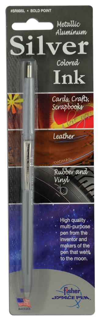 SILVER INK PEN BY FISHER FOR LEATHER