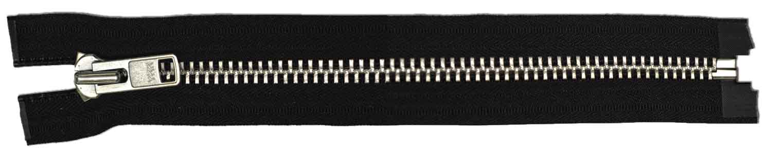 OPEN ZIPPER #10M BLACK #580 ALUMINIUM CHAIN